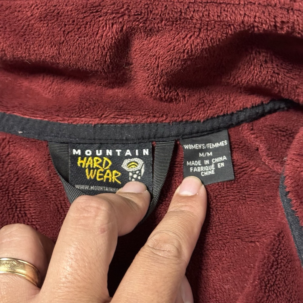 MOUNTAIN HARDWARE WOMENS OAKORAM RED FLEECE FULL ZIP SIZE MEDIUM - Picture 5 of 11
